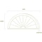 Ekena Millwork Segment Arch W/ Flankers Smooth Architectural Grade PVC Pediment, 72"W x 19"H x 2-1/2"P PEDPS072X190SGF00 - alternate 6